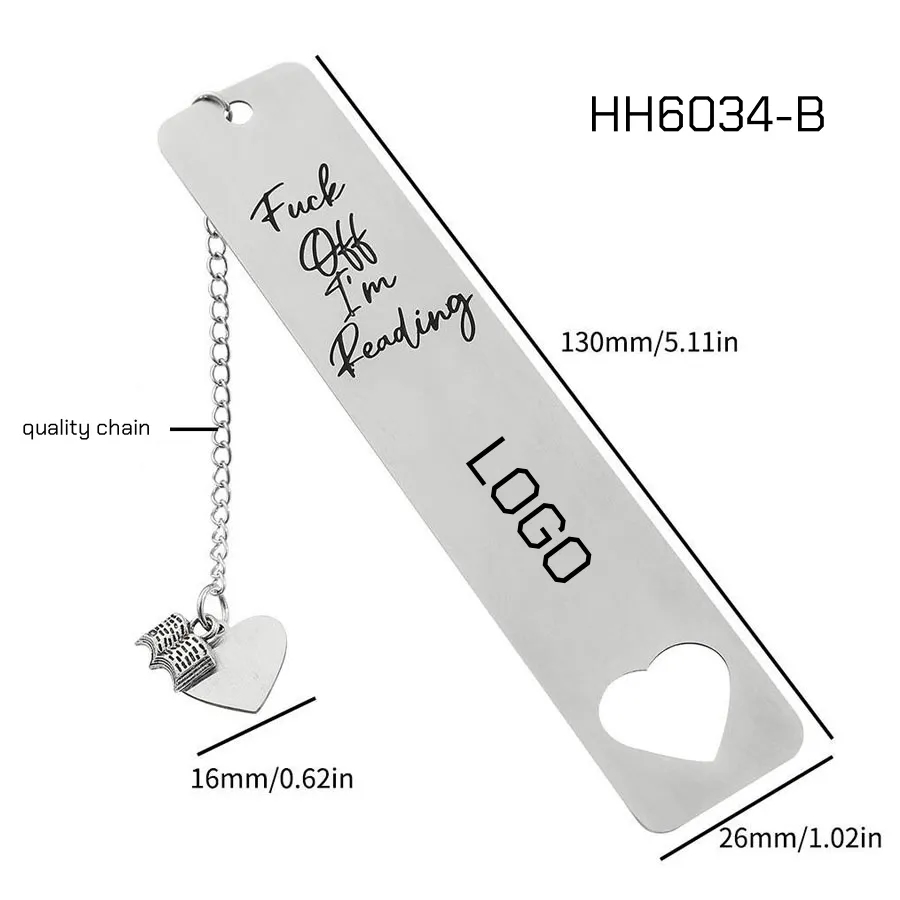 NEW Stainless Steel Bookmarks with Charms 8