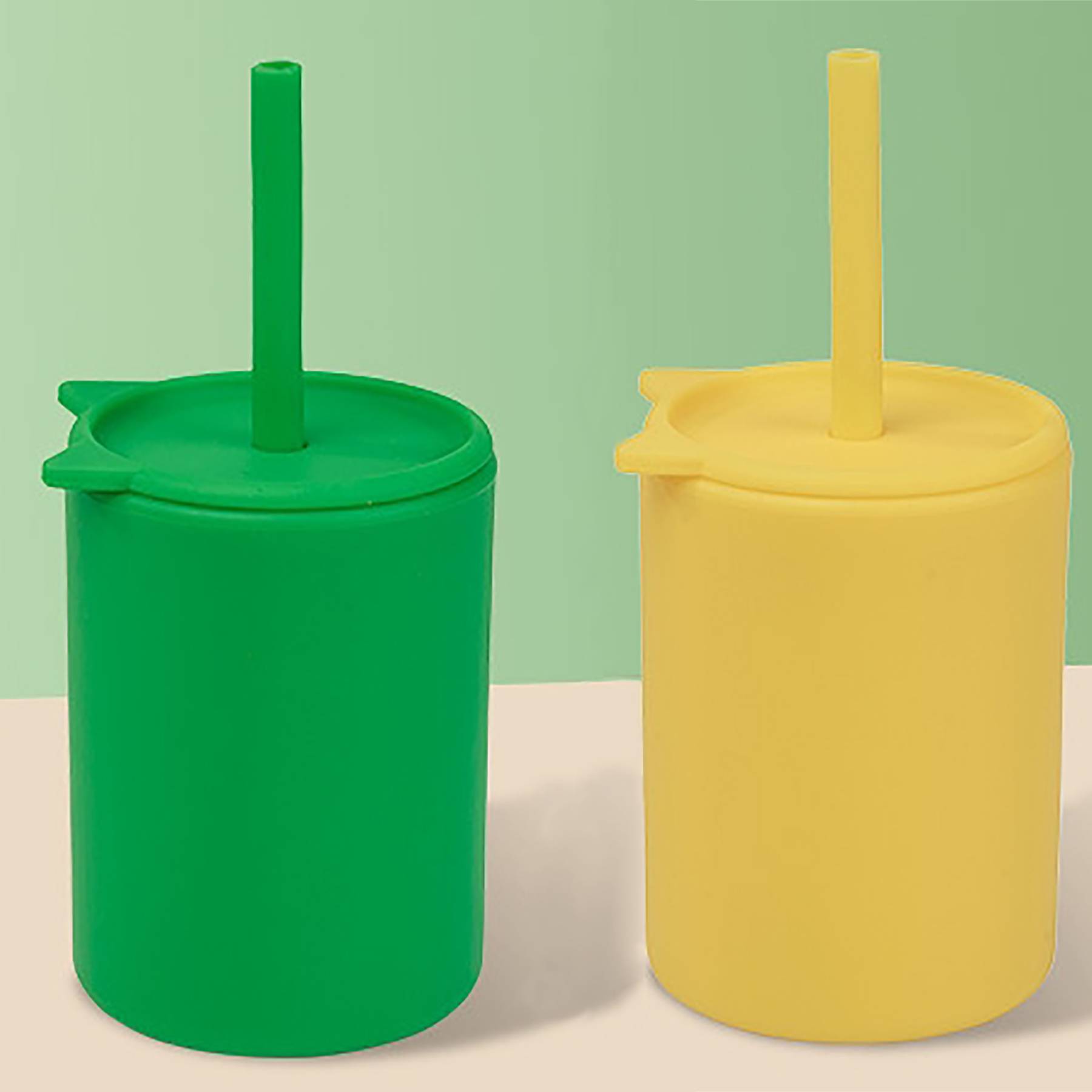 Silicone Anti-Spill Toddler Cup With Straw 1