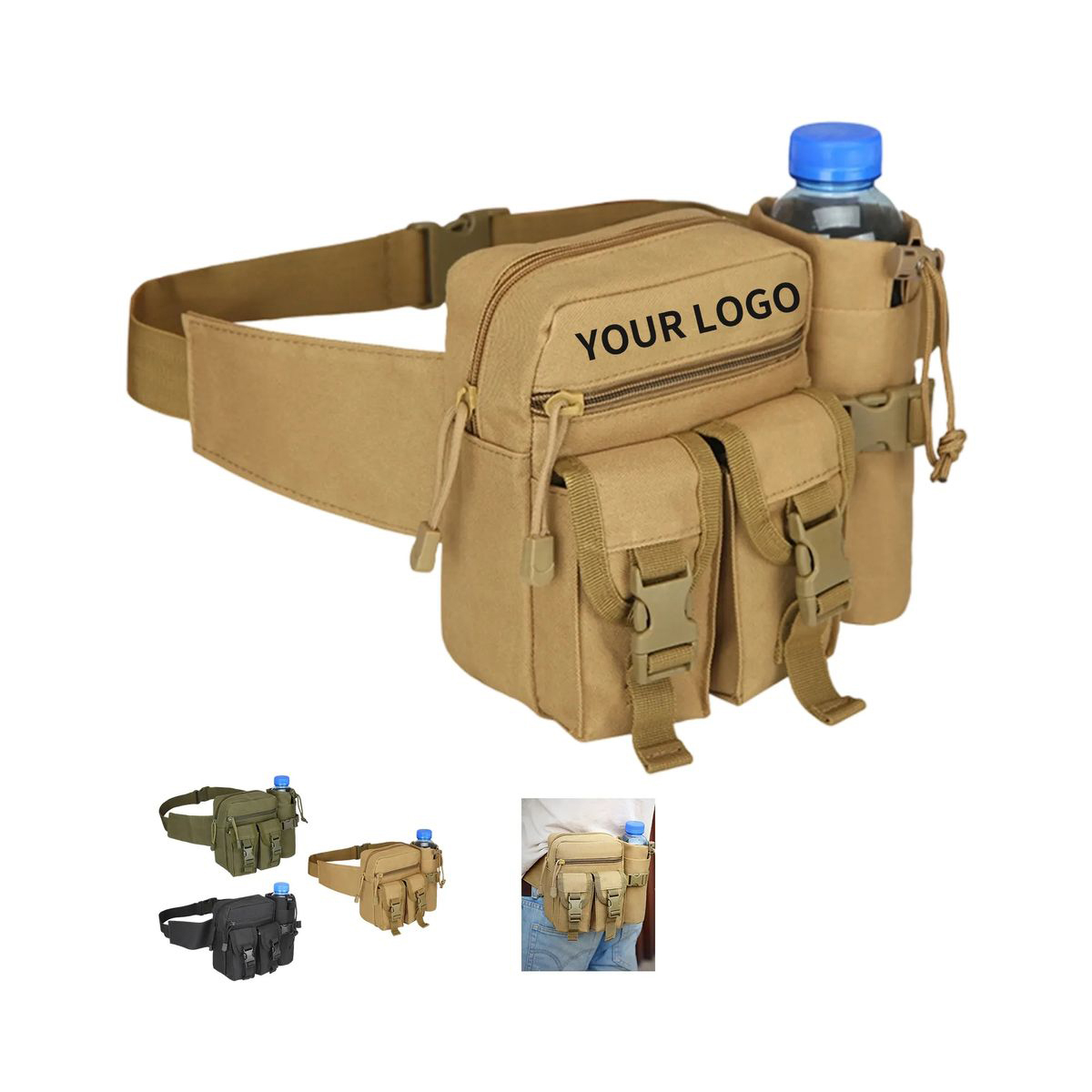 Oxford Waist Bag with 7 Inch Body and Organized Pockets 2