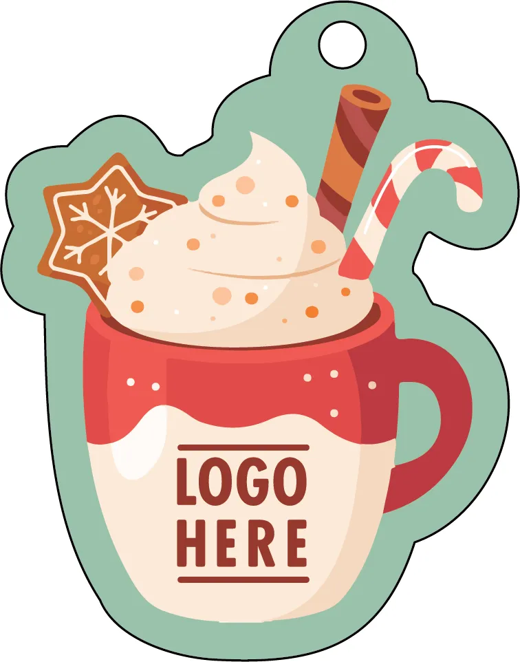 Full Color Acrylic Ornaments - Tan Cup