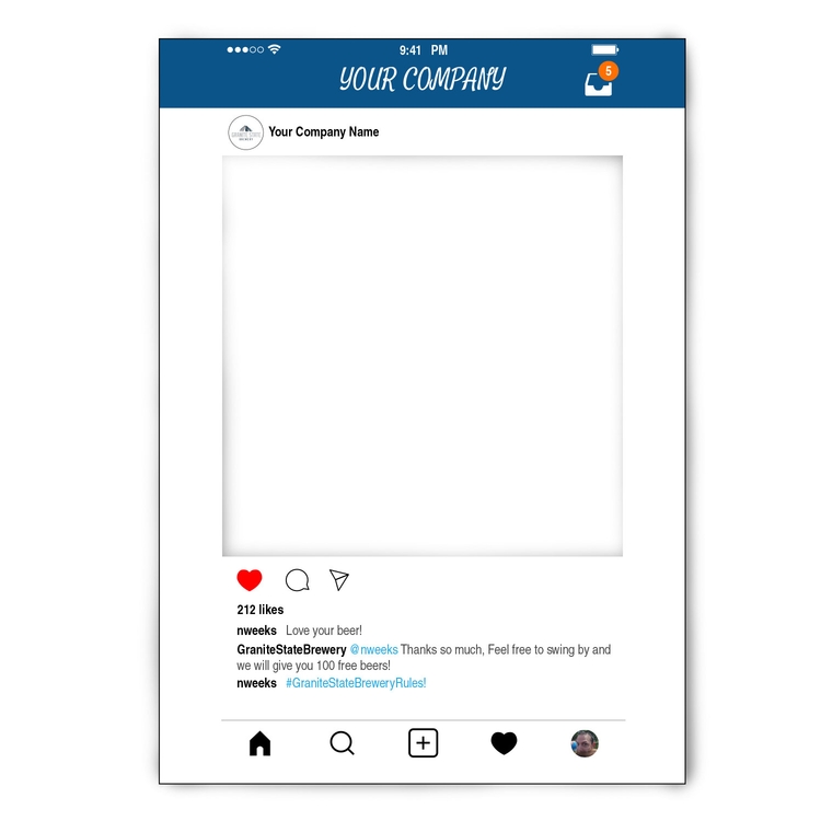 Social Media Photobooth Frame- 22.5" x 30" (Imprint Included) 2