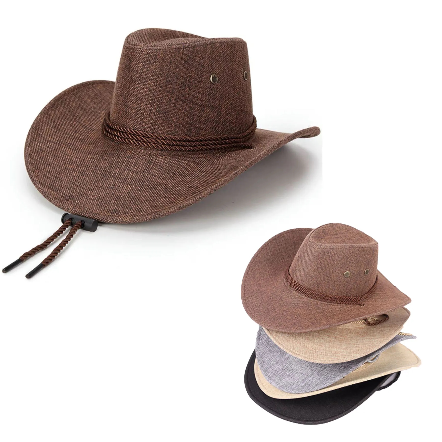 Summer Linen Style Cowboy Hat 9