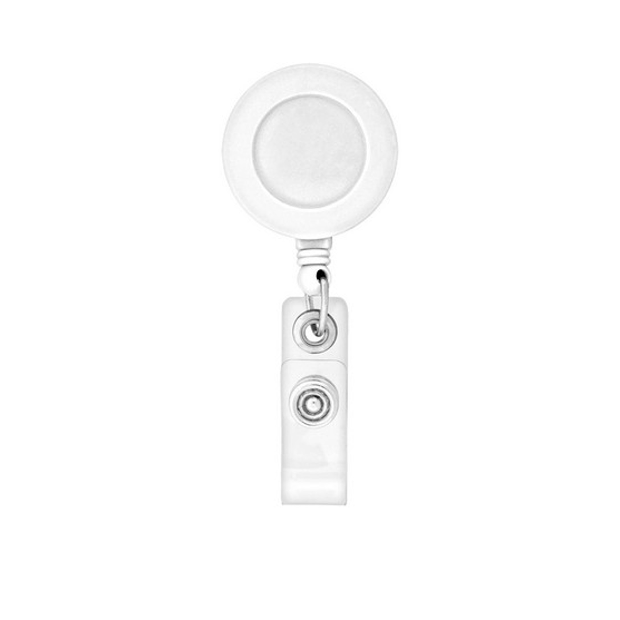 Epoxy Dome Retractable Round Badge Reel Holder w/ Belt Clip 17