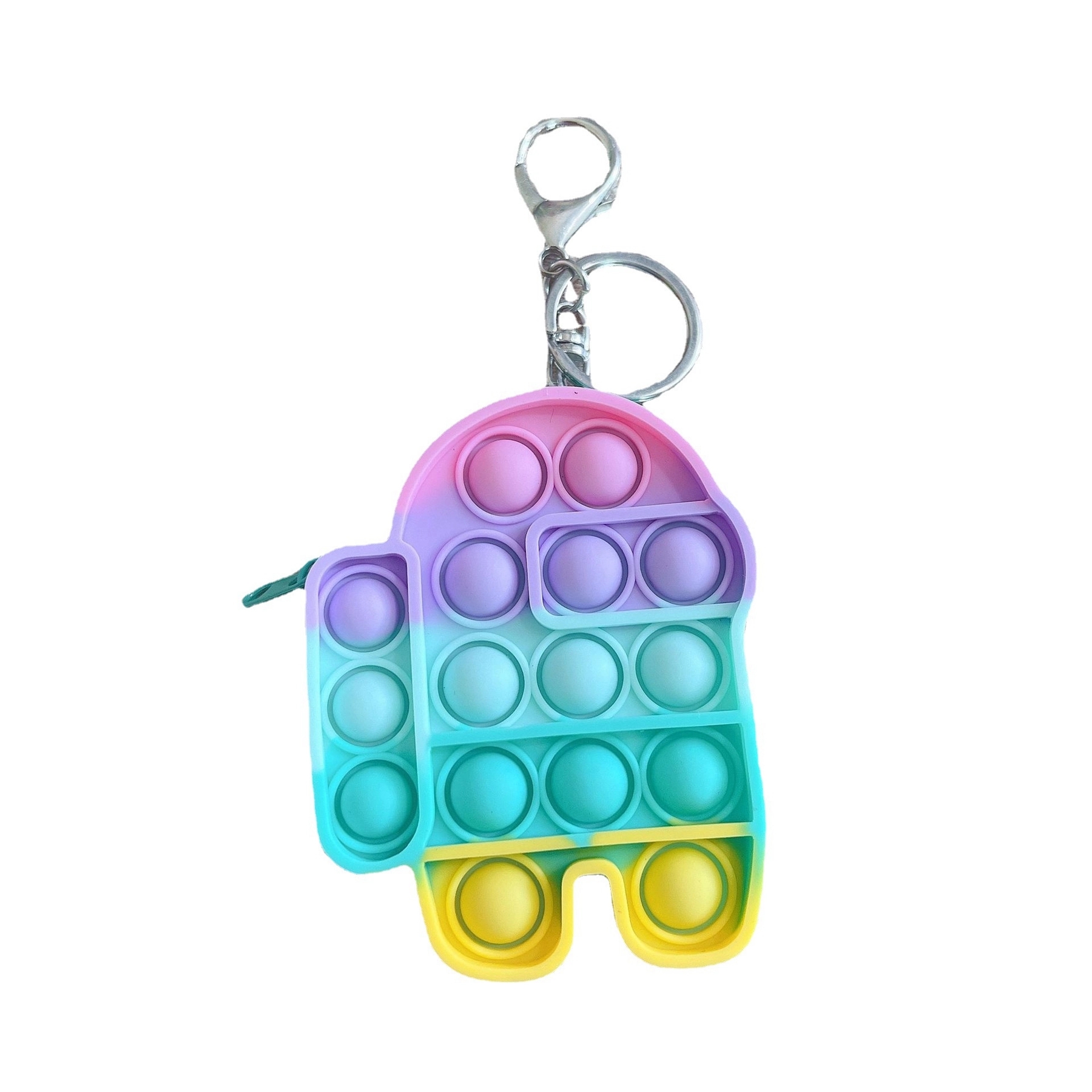Astronaut Silicone Bubble Sensory Toy Wallet Coin Purse 6