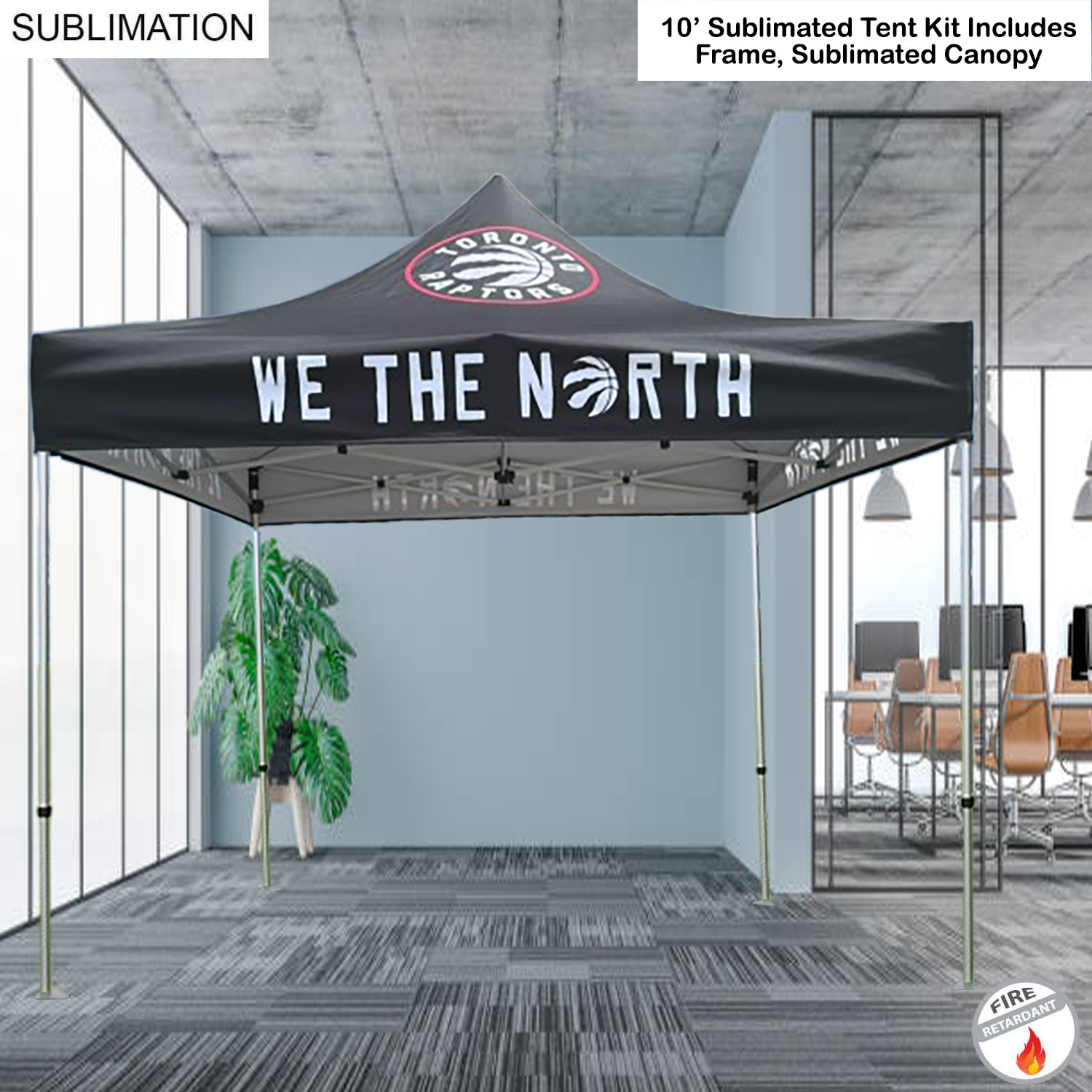 48Hr Quick Ship -10' Premium Sublimated Tent Kit, Includes Premium 40mm Aluminum Frame & Canopy only 20