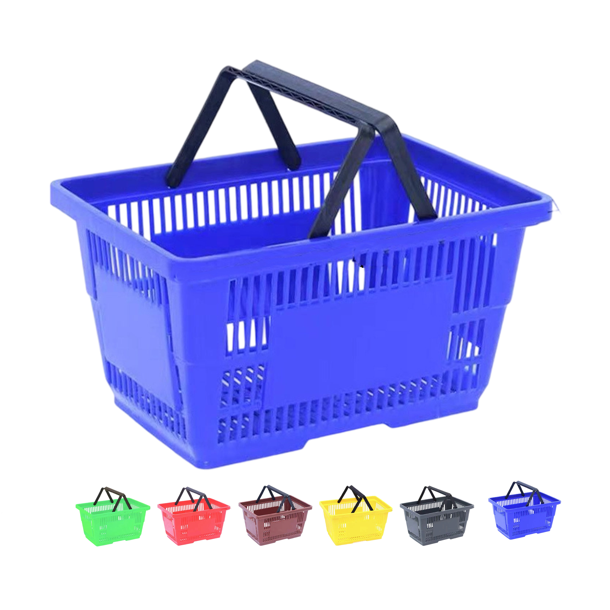 Plastic Rectangle Shopping Basket With Dual Handle 18 Litre 4