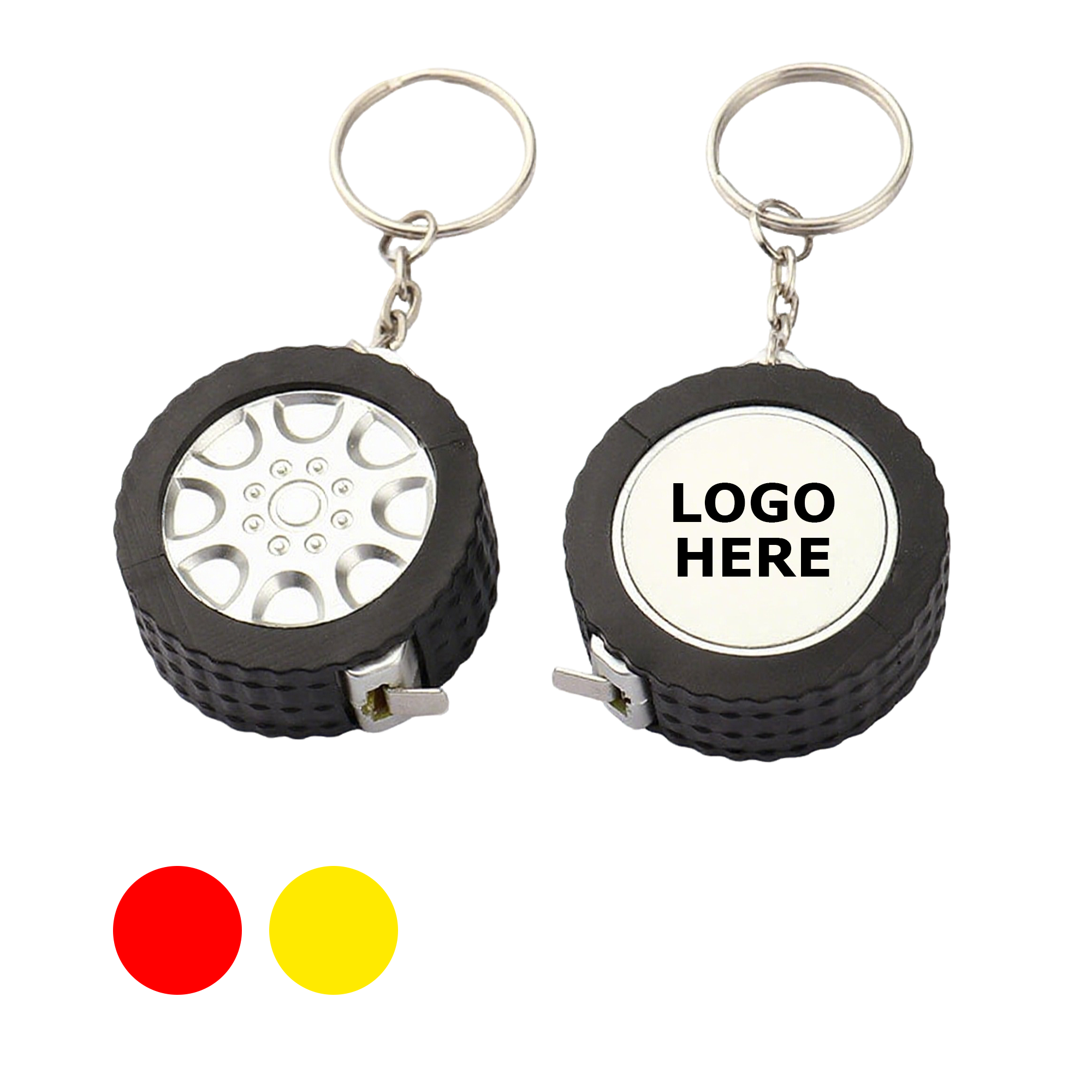 1 Meter Tire Measuring Tape Keychain 1