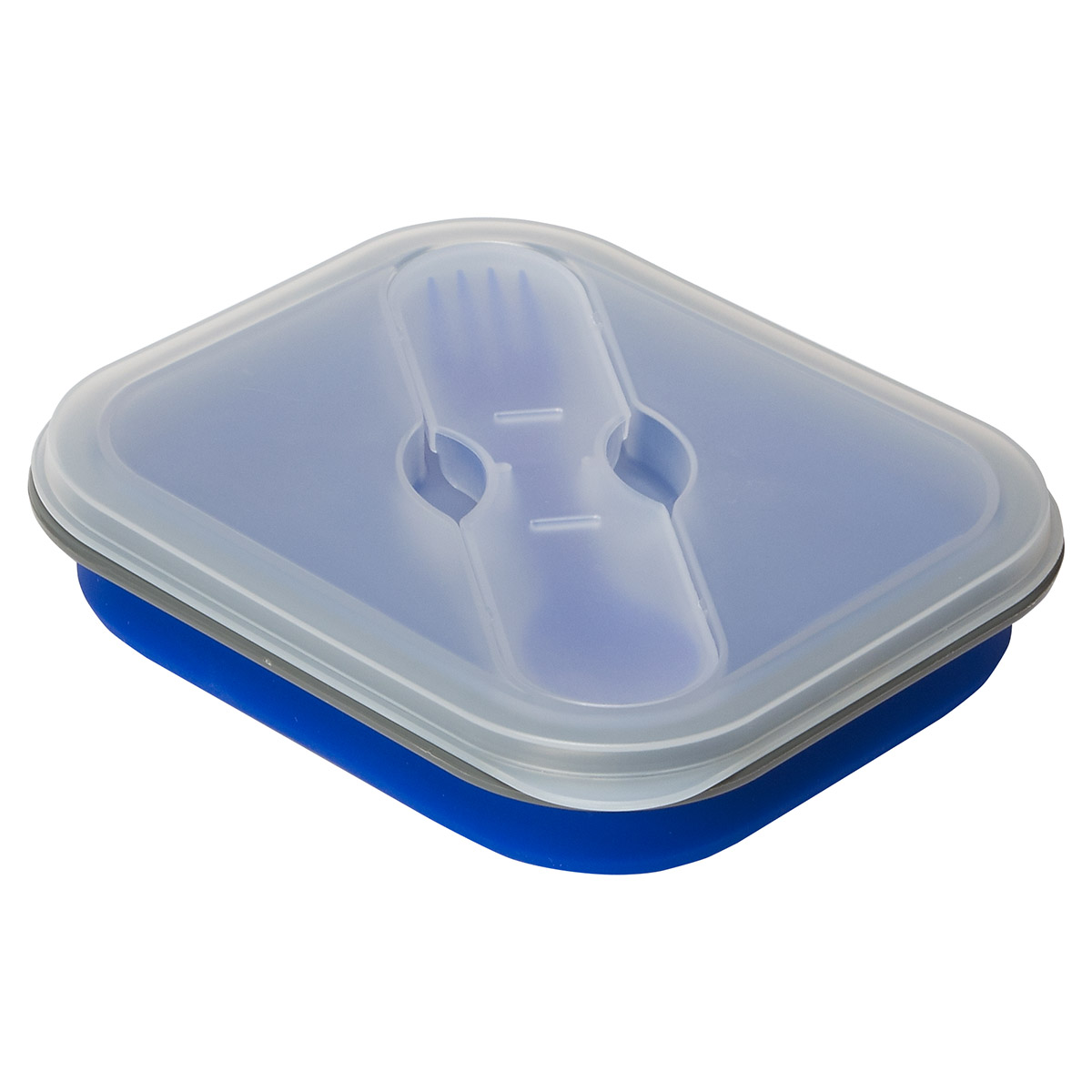 Collapsible Silicone Lunch Box with Fork & Spoon 1