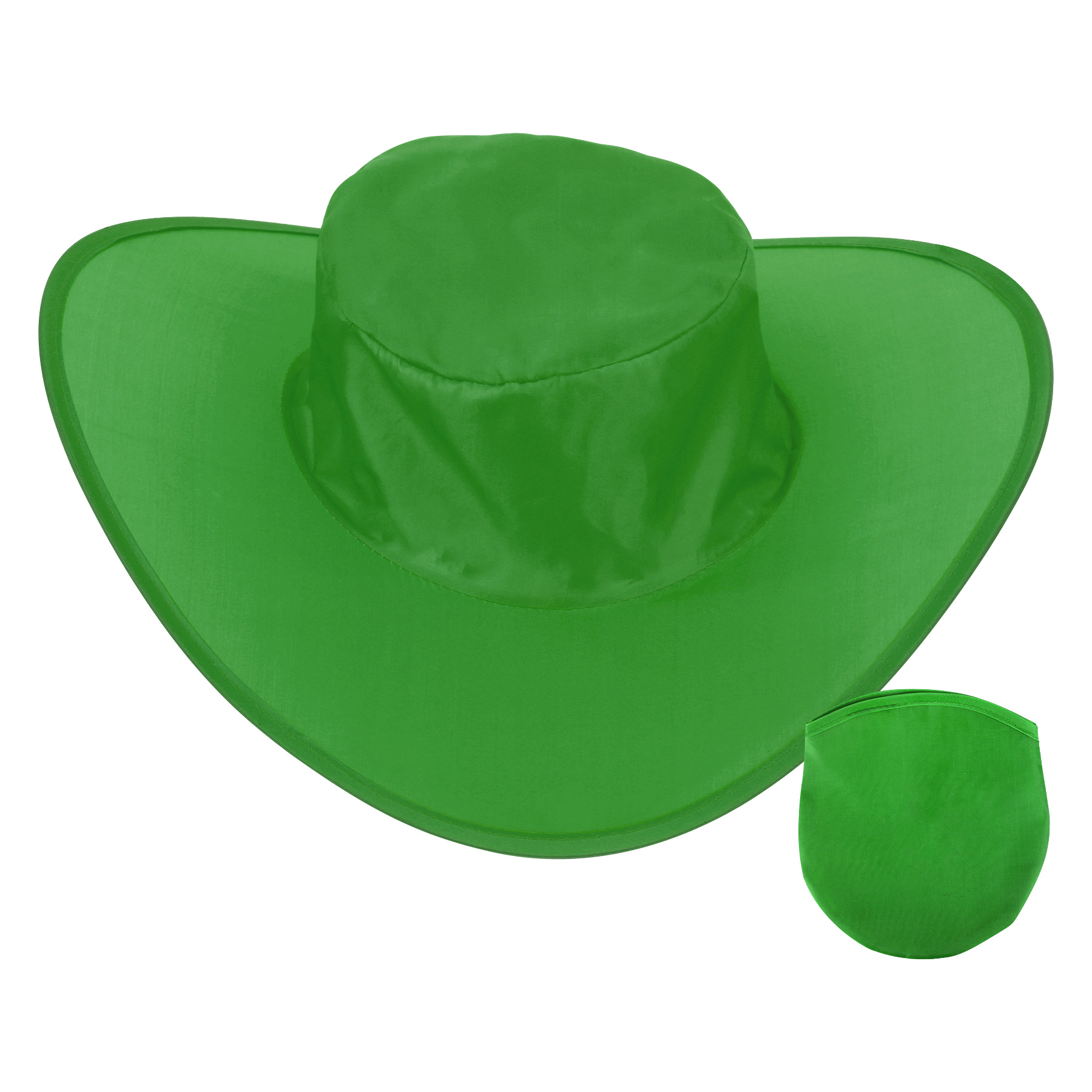 Foldable Polyester Advertising Cowboy Hat W/ Storage Bag 12