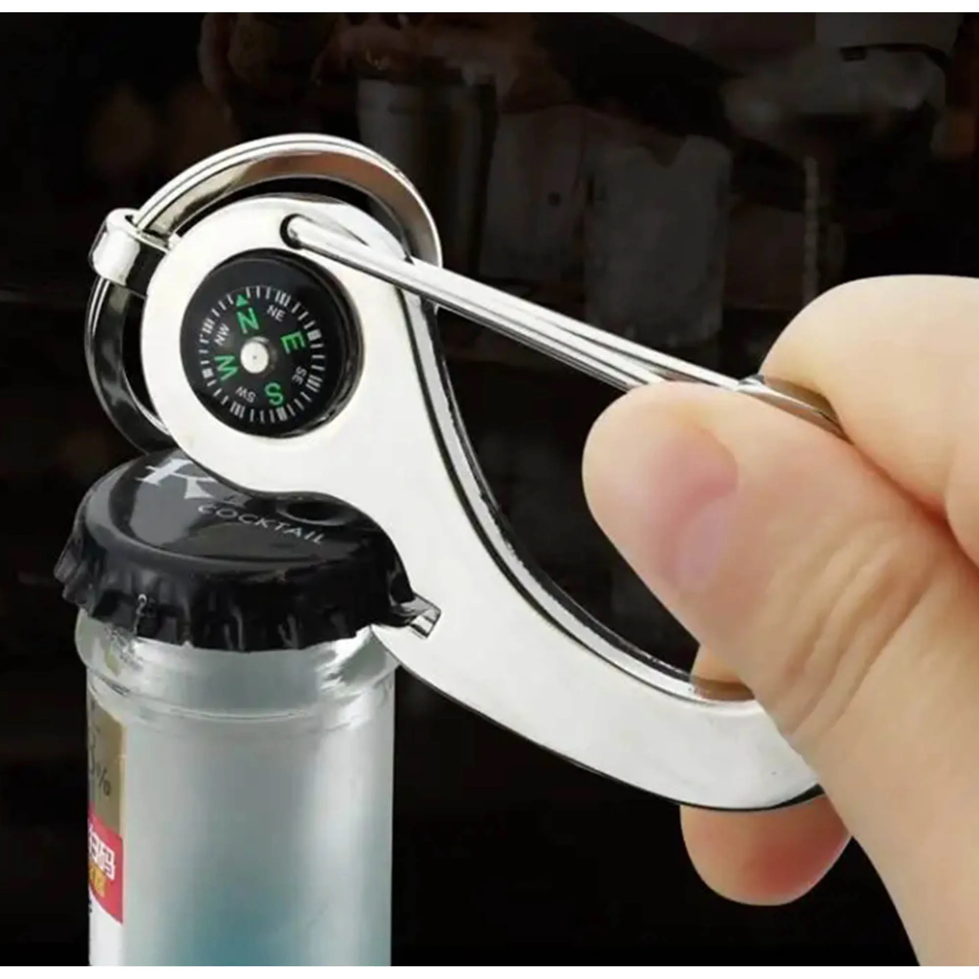 Multifunction Compass Key Chains Bottle Opener 4