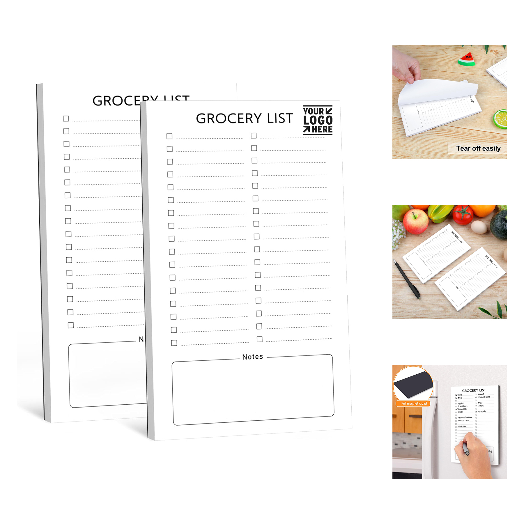 4.5" x 7.5" 60 Sheets Magnetic Notepad 2