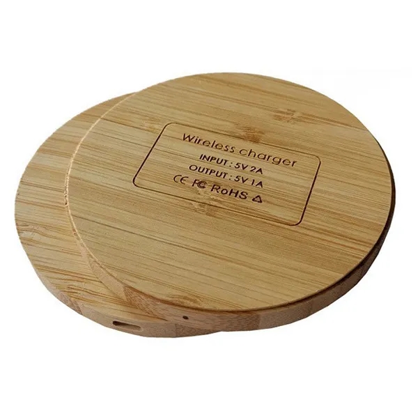 Bamboo Round Wireless Charger 3