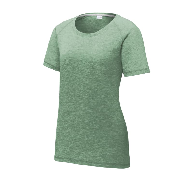 Sport-Tek Women's PosiCharge Tri-Blend Wicking Scoop Neck Raglan Tee. 67