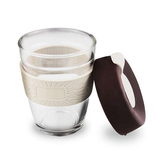 Glass Coffee Mugs with Silicone Holder 12 oz 4