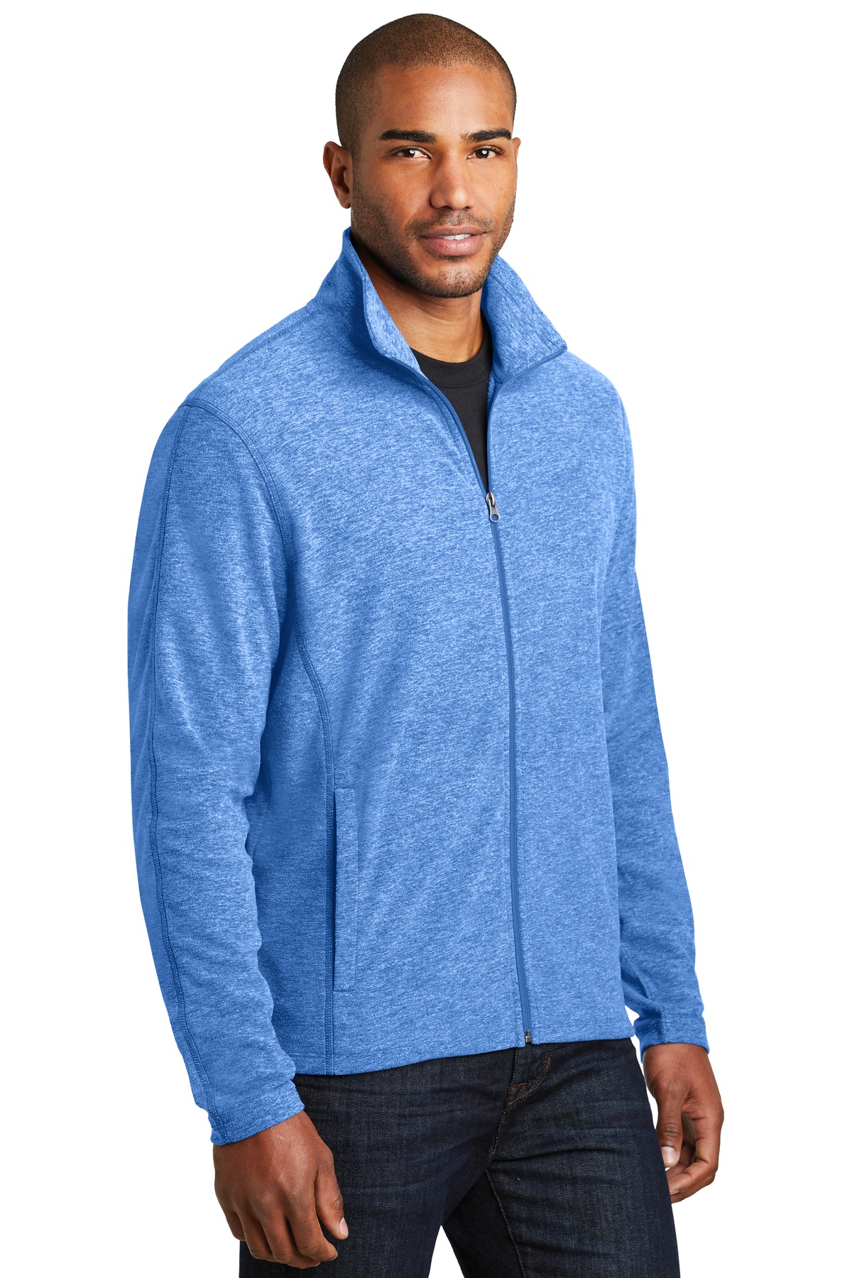 Port Authority Heather Microfleece Full-Zip Jacket. F235 17