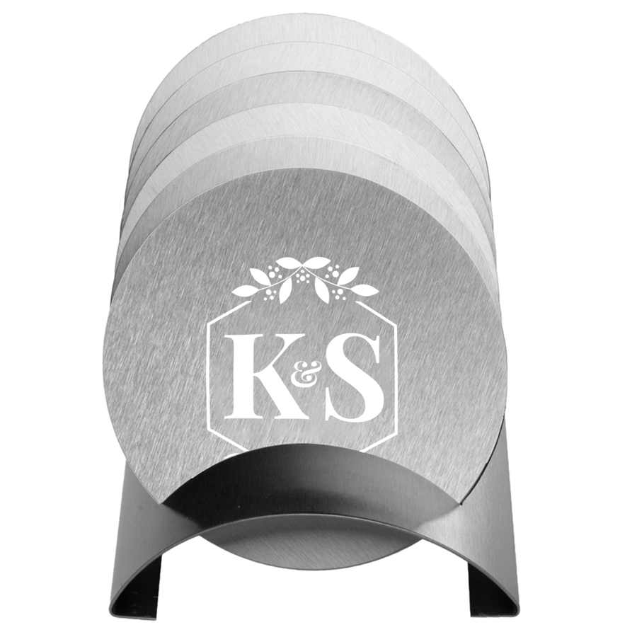 Modern Round Coasters with Stand 3