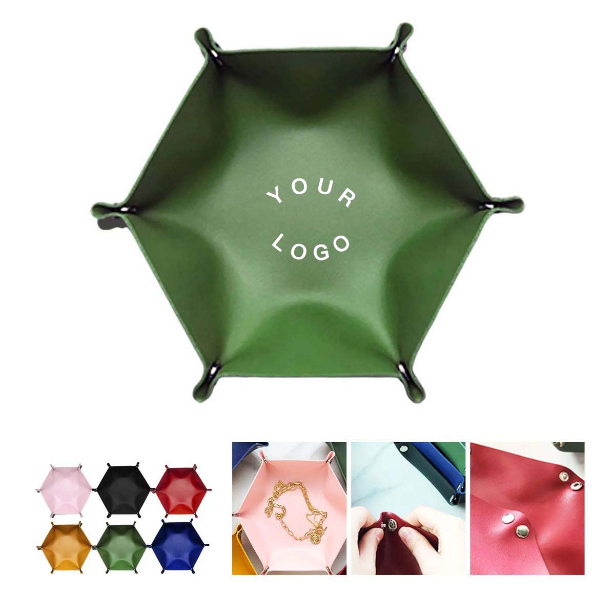 PU Leather Hexagonal Storage Case for Cosmetics 4
