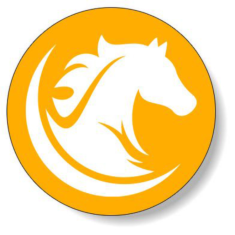 Fluorescent Orange Flexo-Printed Stock Circle Roll Labels (4" Dia.)