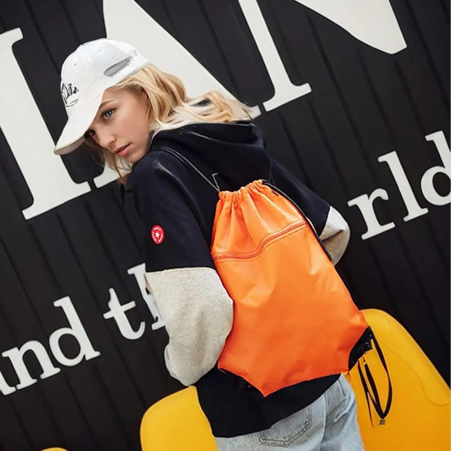 Oxford Cloth Drawstring Backpack Bag 5