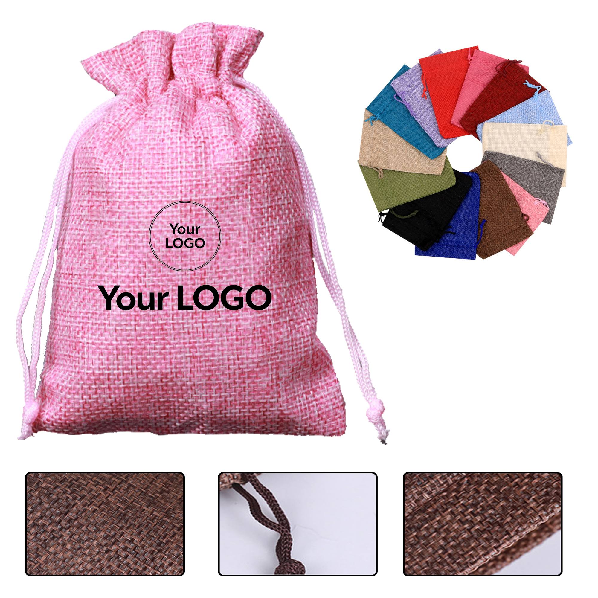 Jute Drawstring Gift Bag 2