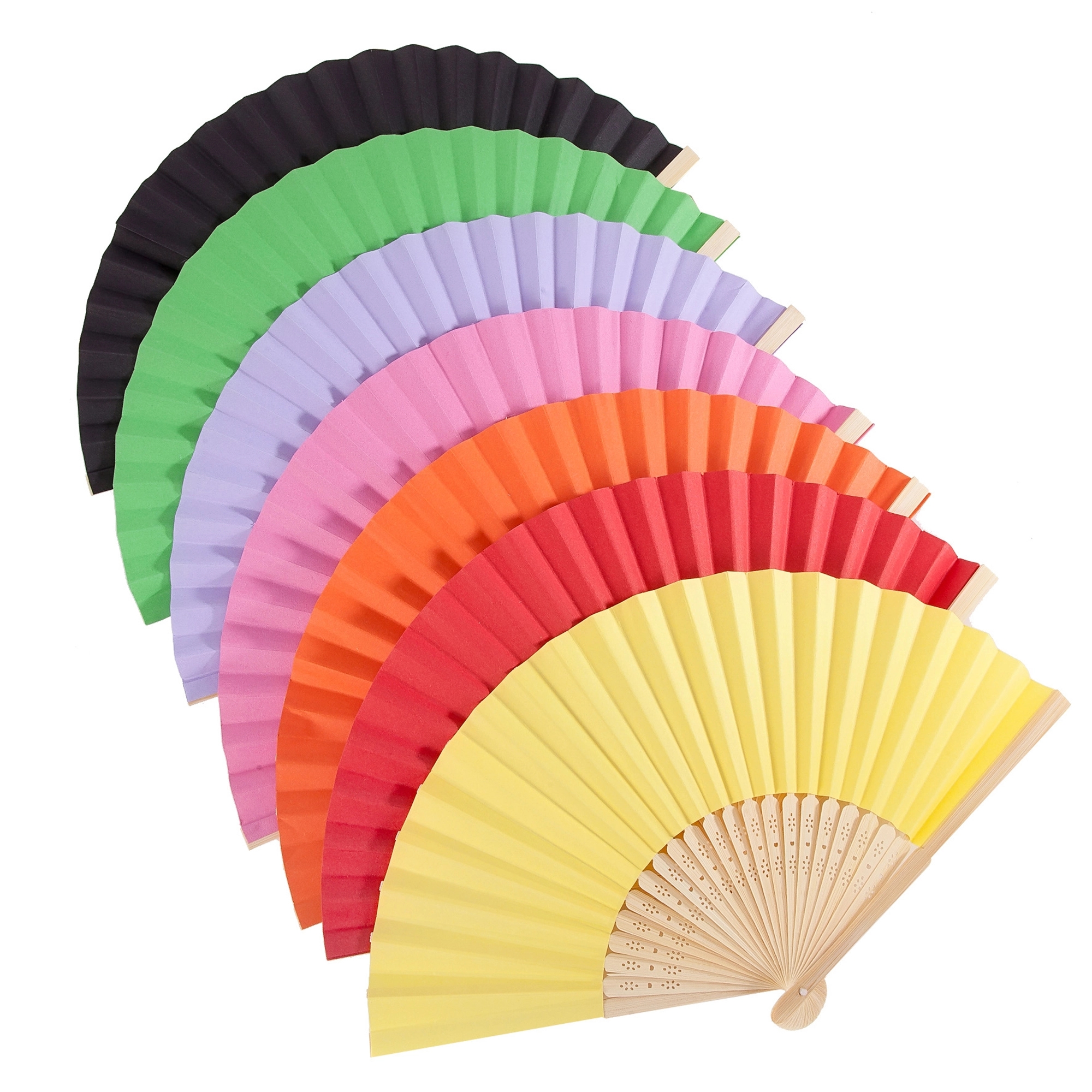 Bamboo Folding Paper Fans 3