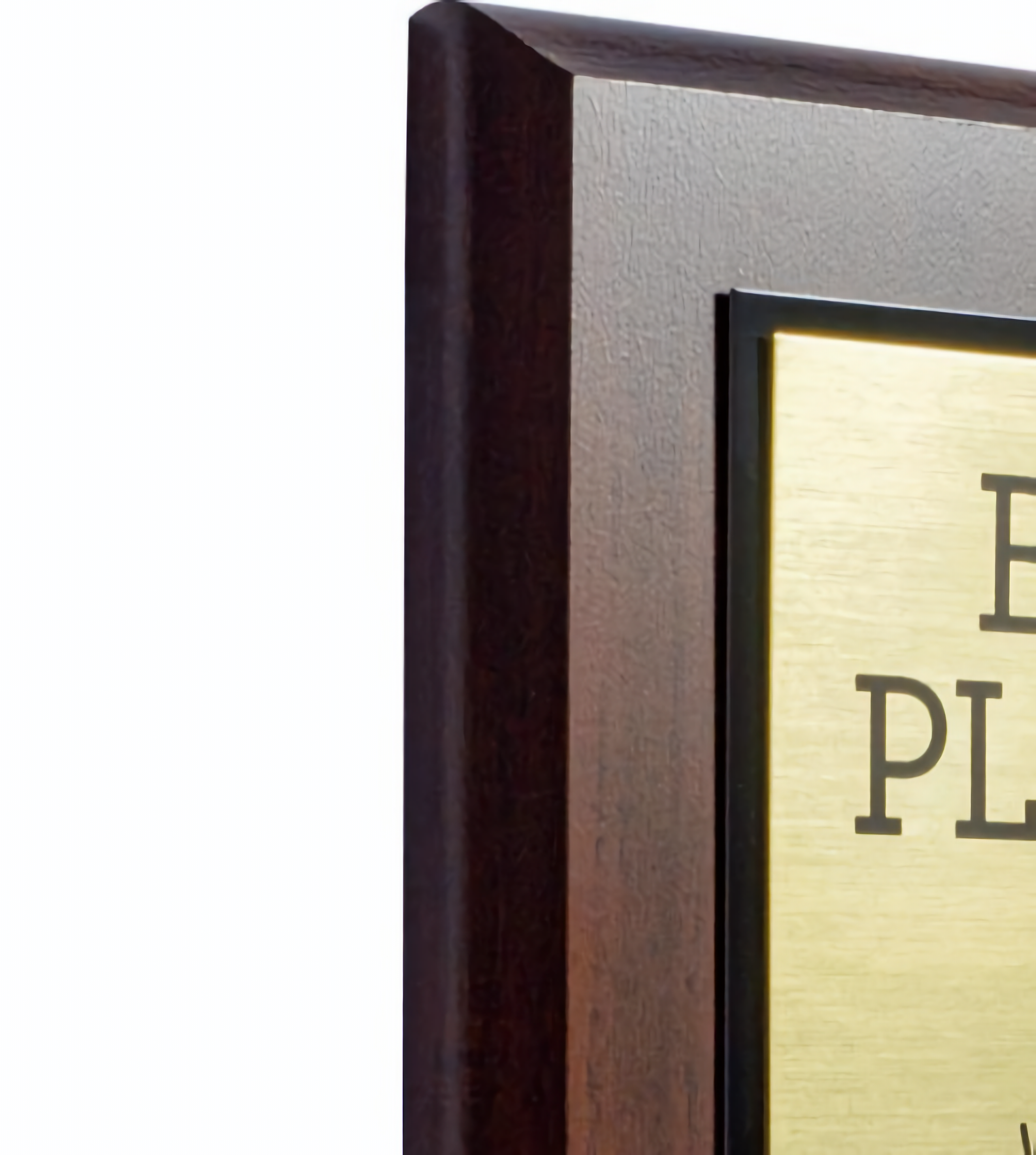Cherry Finish Plaque w/ Double Engraved Plate 2