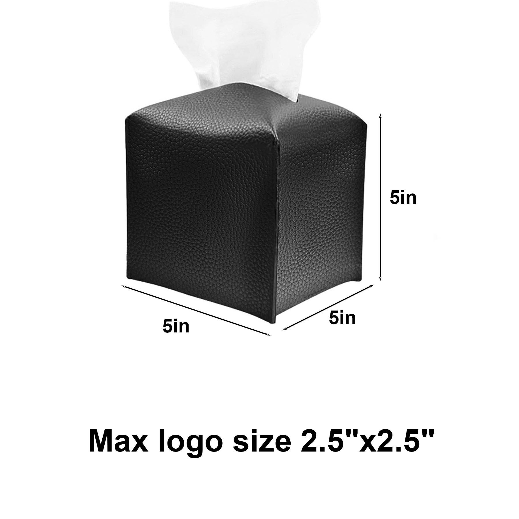 Leather Square Tissue Box Cover 2