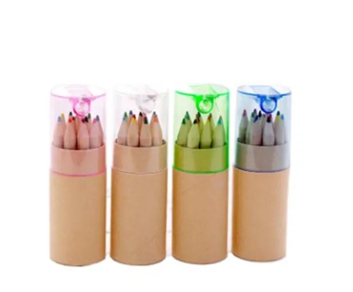 Colored Pencils with Sharpener In Tube Cap 2