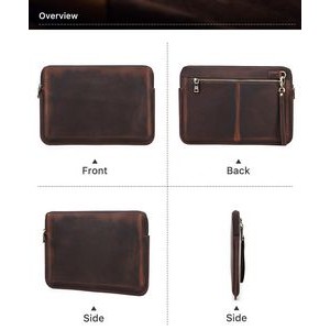 Multifunction Leather Laptop Sleeve 13 Inches Bag With Pocket 6