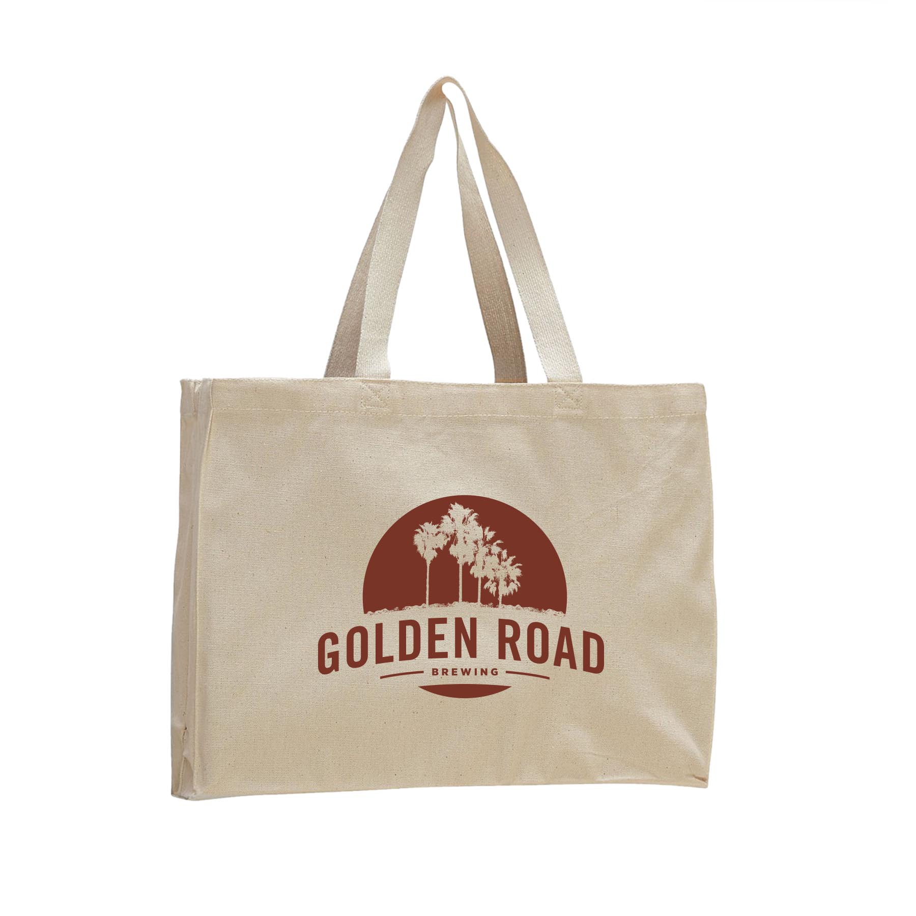 12 oz. Natural Canvas Gusset Tote Bag /w web handles_R107NBT 4