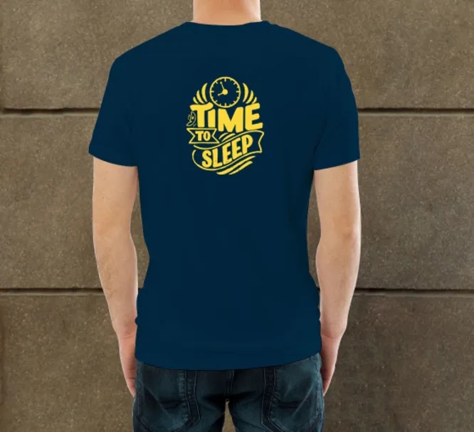 Men's Blue Printed T-Shirt - Crew Neck 5