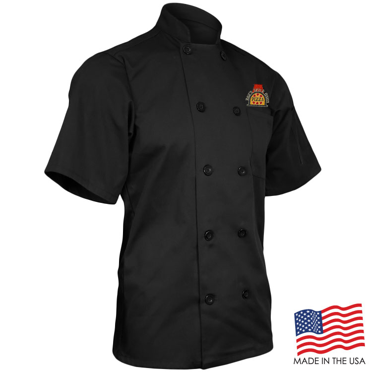 Classic Chef Coat with Short Sleeves (EMBROIDERED LOGO) 13