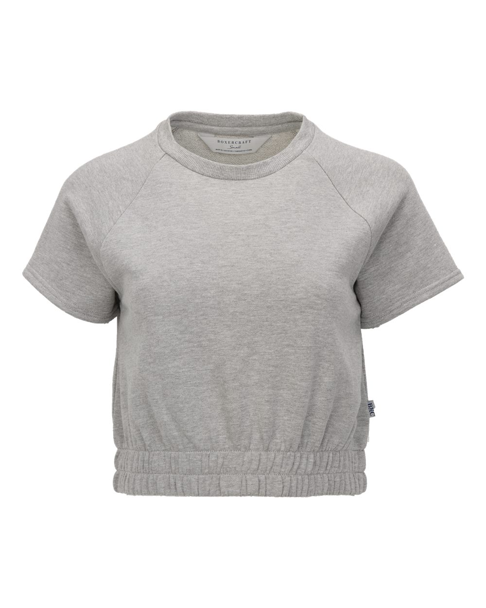 Women's French Terry Short Sleeve Cropped Crewneck Sweatshirt - BW2103 3