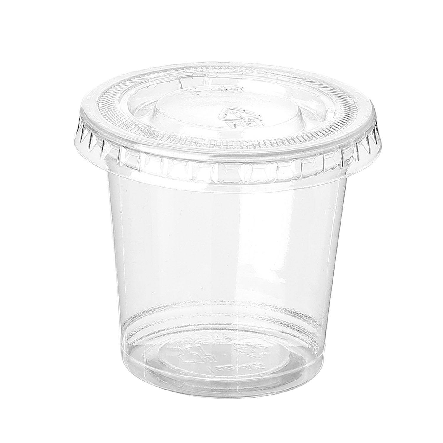1/2/3oz Disposable Clear PET Cup w/ Lid 7