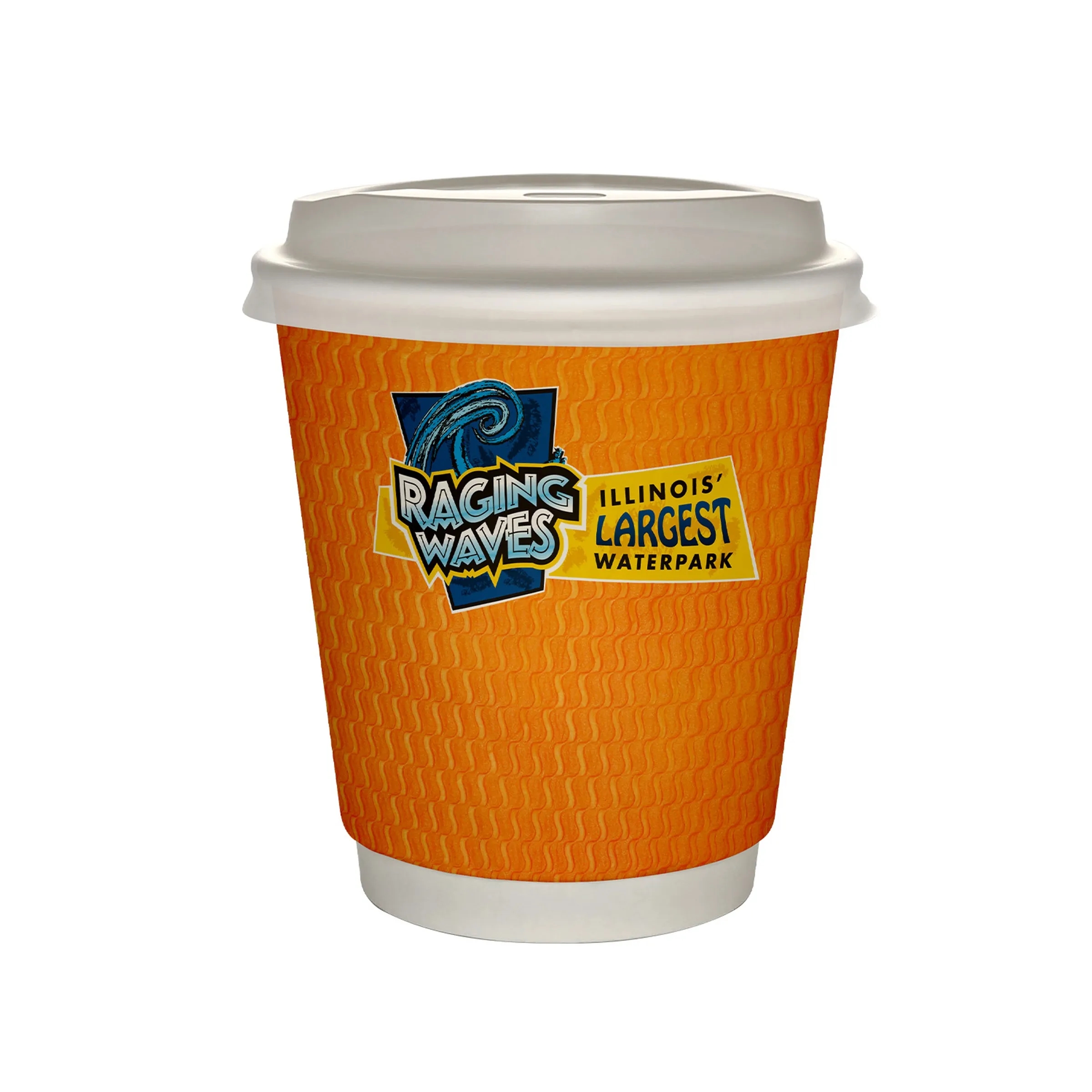 10 oz Full Color Wave Insulated Paper Cup With Lid 8