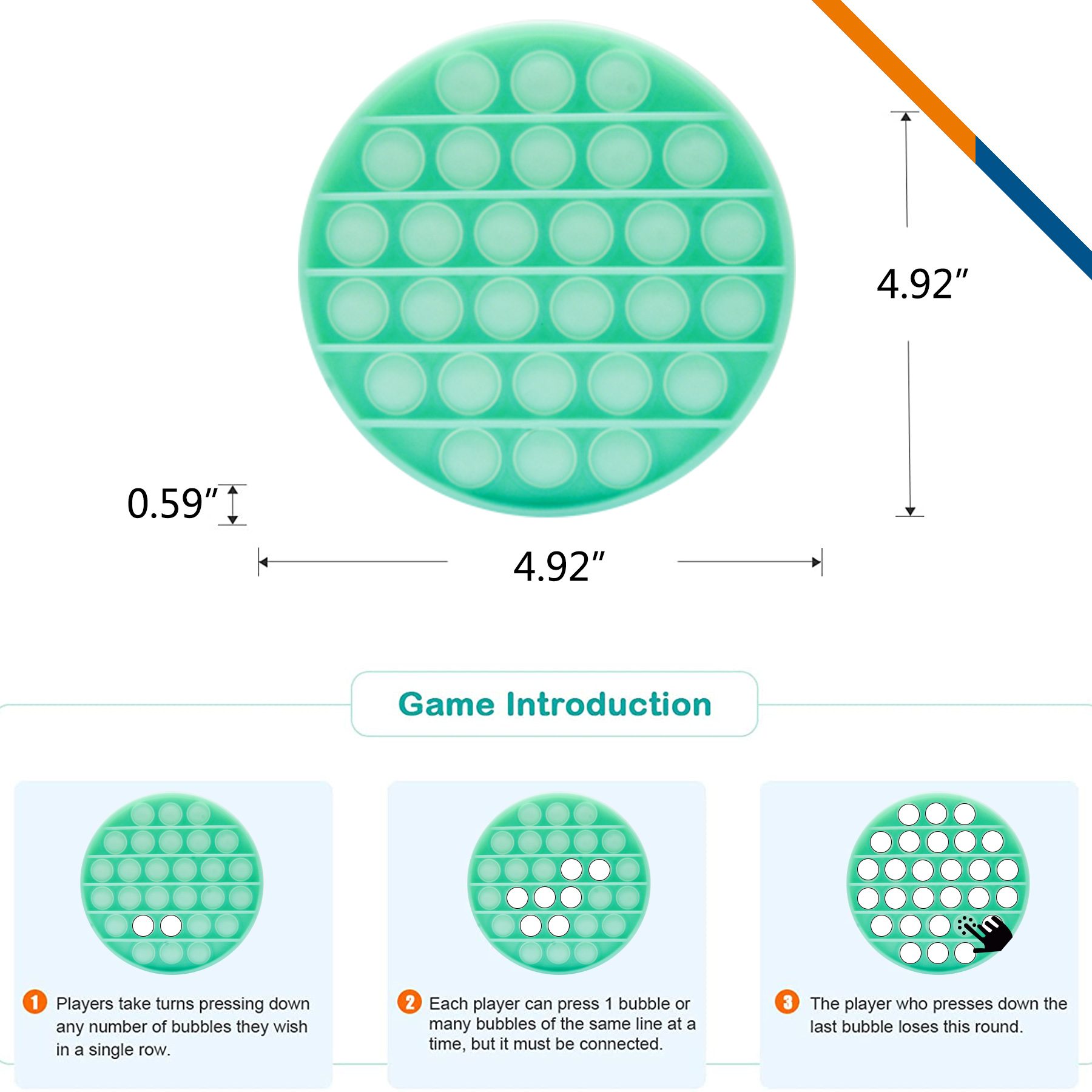 Luminous Round Push Pop Bubble 4