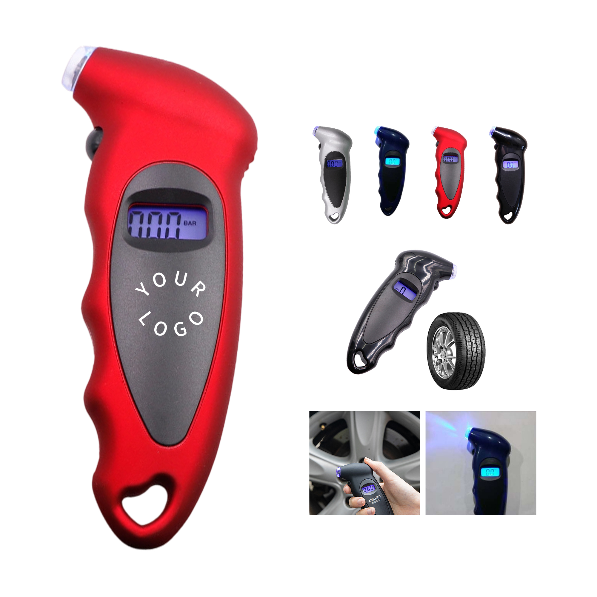 Portable Digital Tire Pressure Gauge With LED Backlight 3
