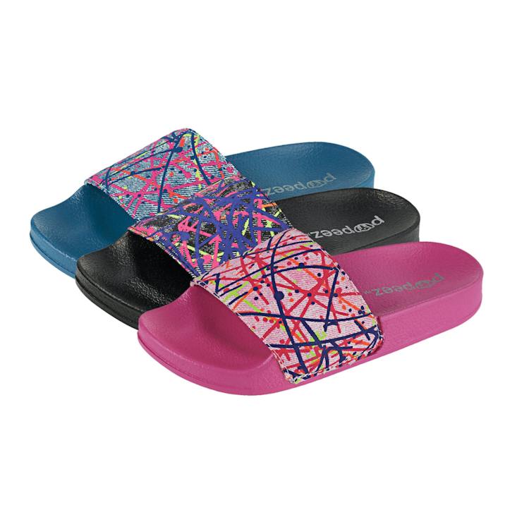 Girls' Slides with Abstract Print - S-XL 3 Colors 2