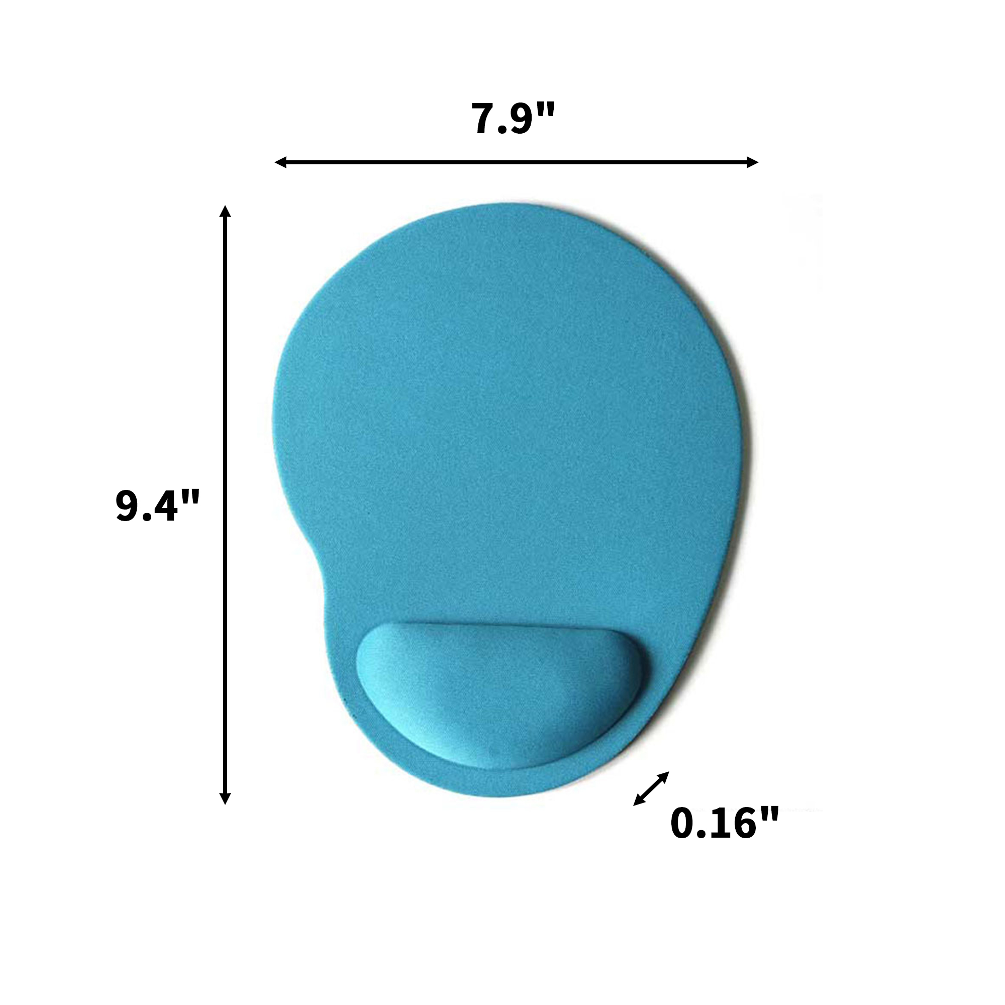 EVA Foam Mouse Pad With Wrist Support 7.9 x 9.4 x 0.16" 11