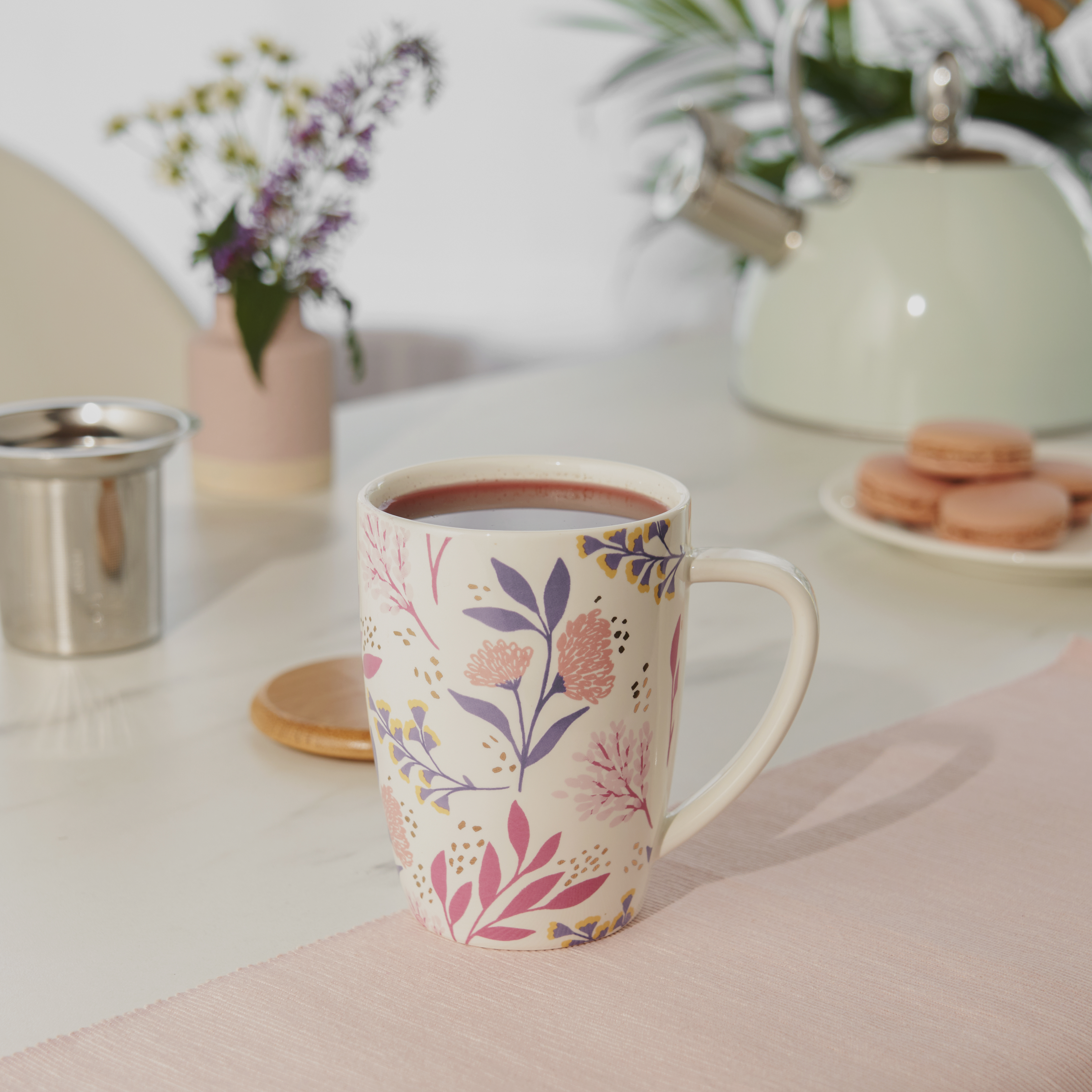 Pinky Up® Bailey™ Ceramic Tea Mug & Infuser 6
