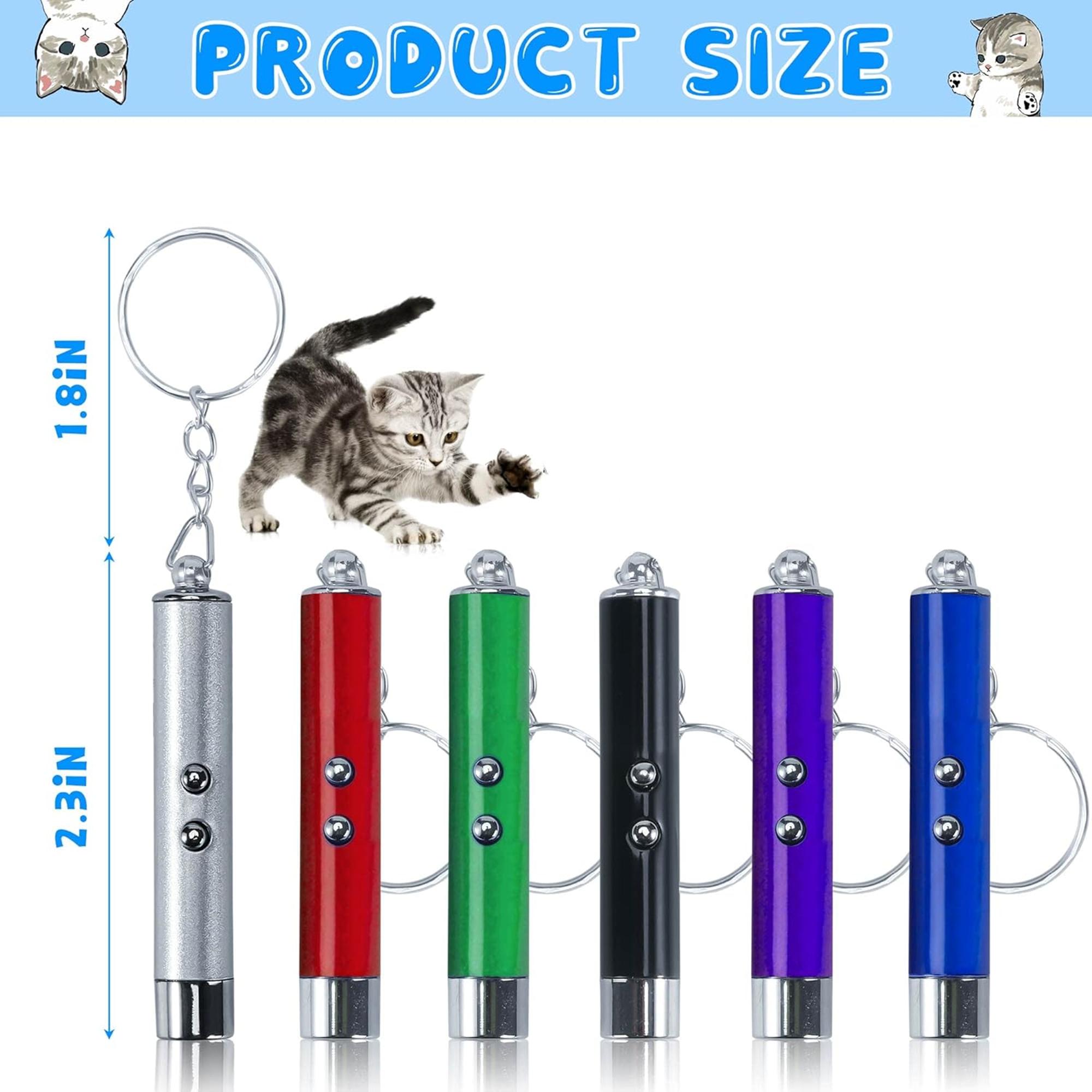 2 In 1 Mini Cat Toy Laser Pointer LED Light 3