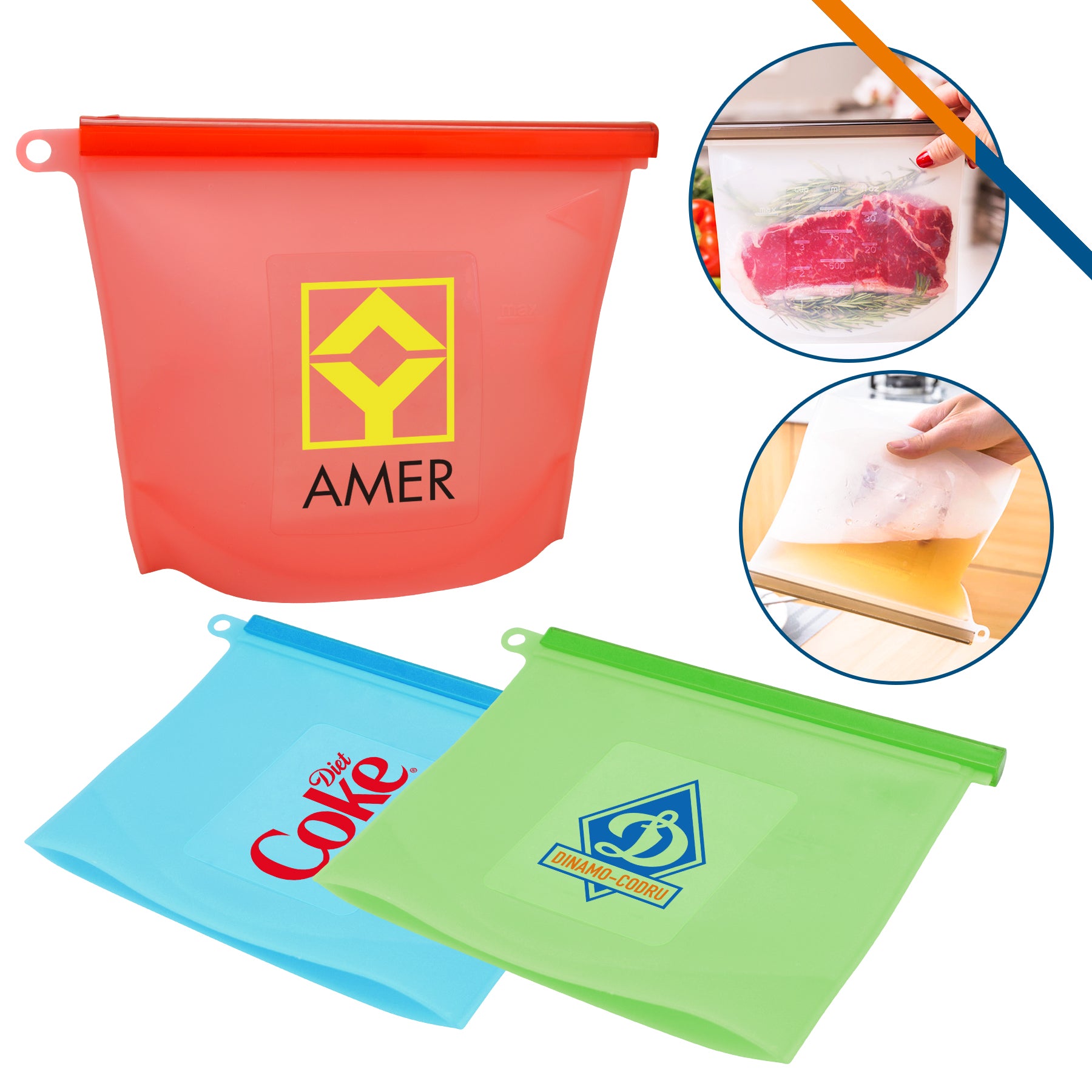 Aqua Silicone Food Bag 2