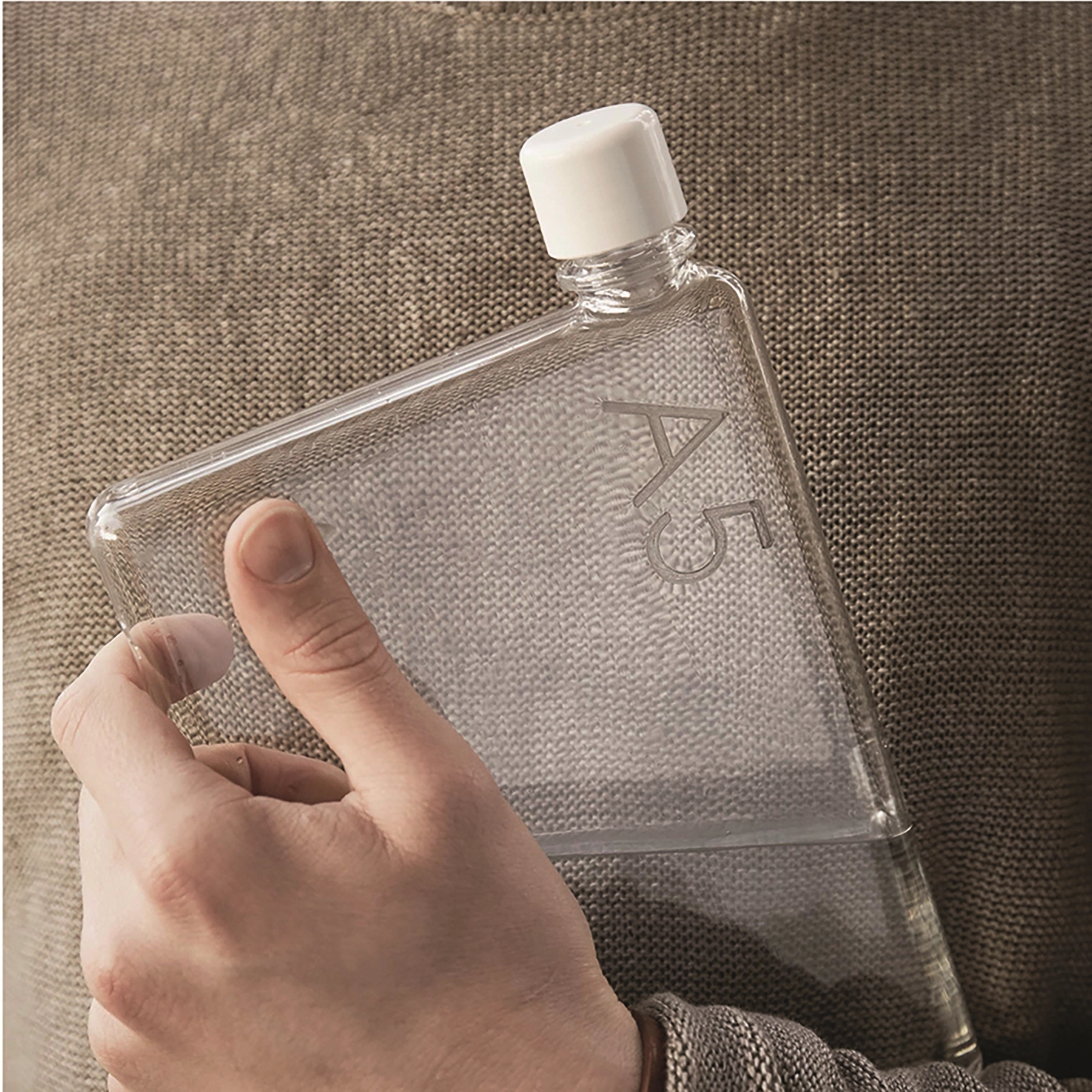 A5 Memobottle - Flat water bottle, designed to fit 2