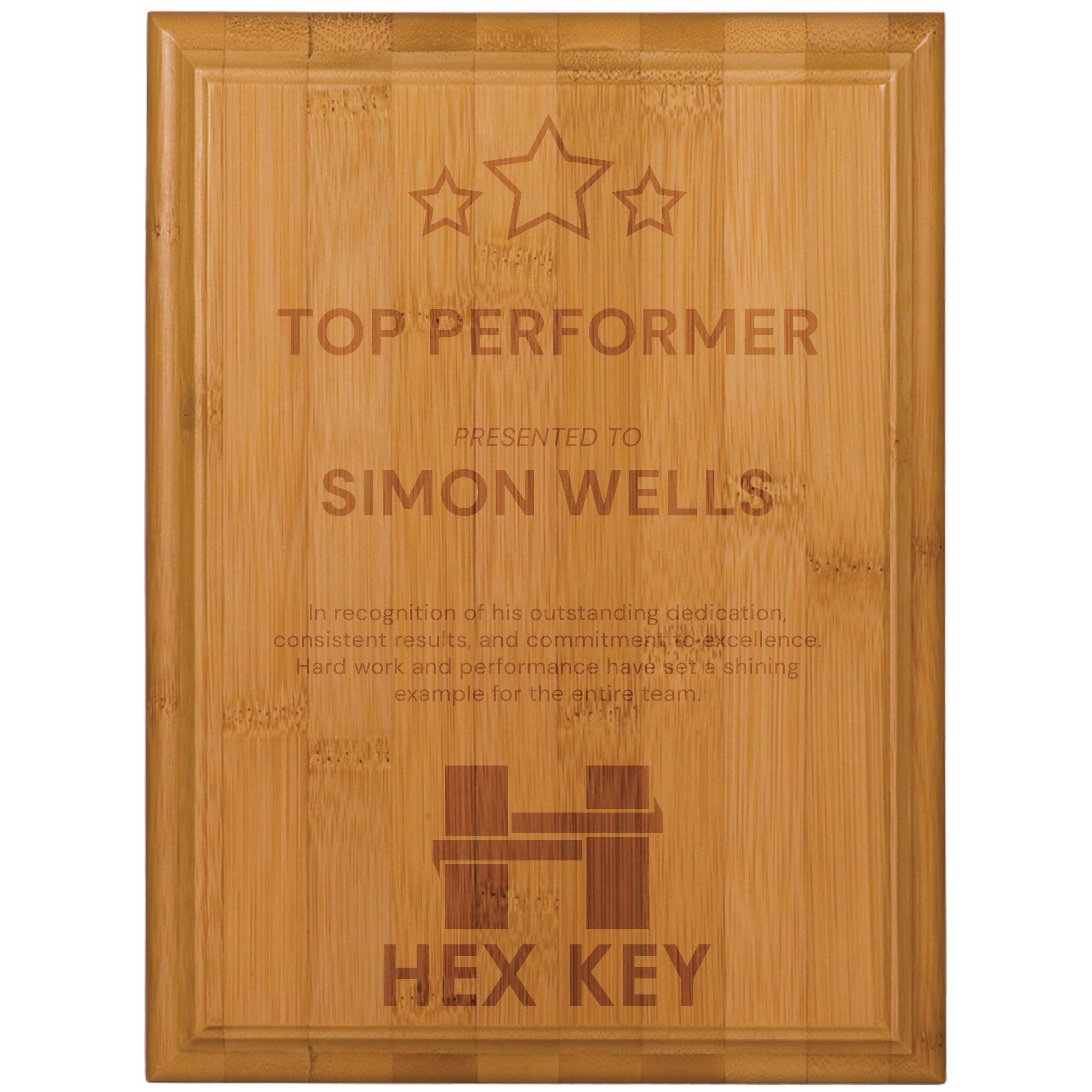 6" x 8" Bamboo Plaque