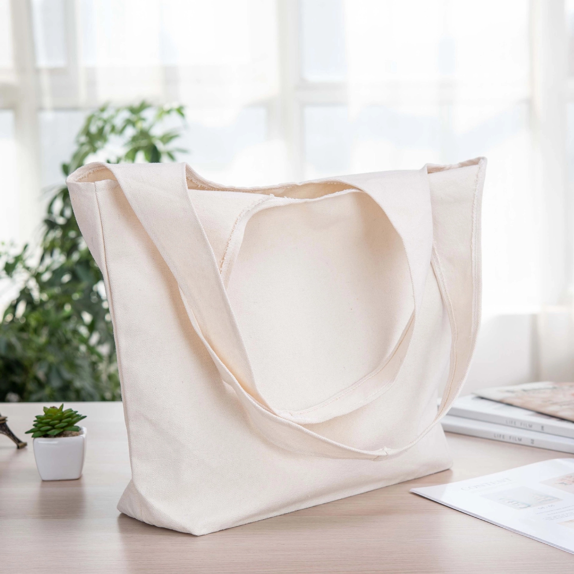 Custom Cotton Canvas Tote Bag, custom tote bag with logo imprint 5