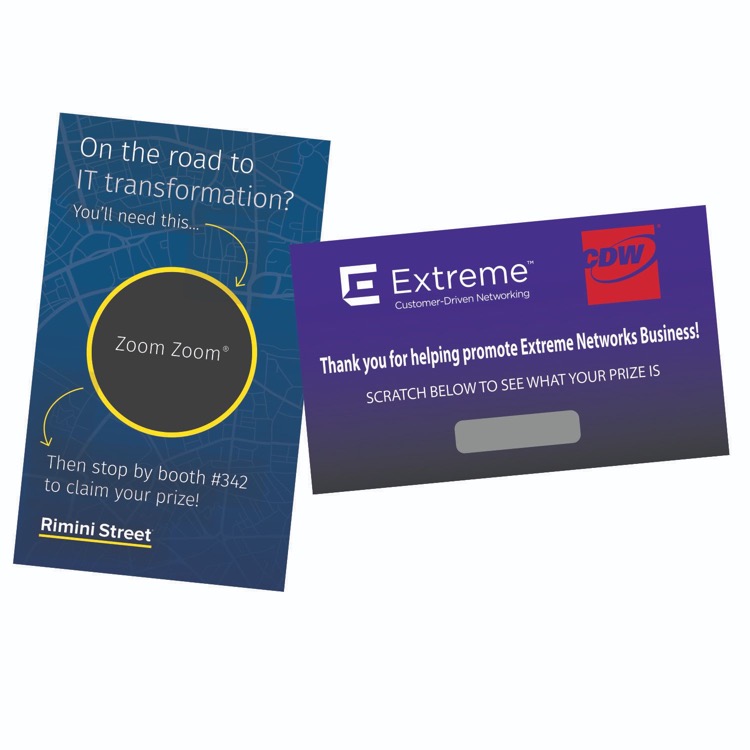 3.0 x 5.0" Scratch-Off Card - 4/1 Print 2