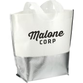 Large Laminated Metallic Bottom Tote 15