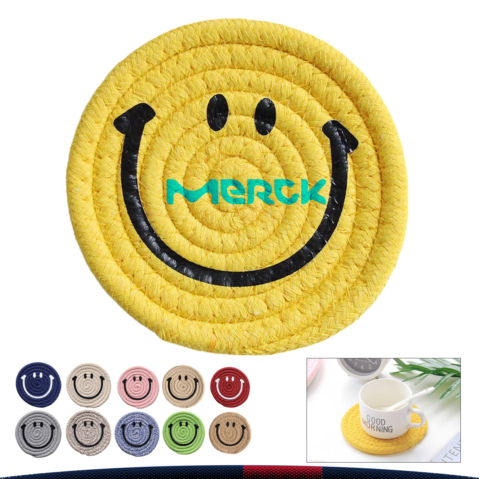 Smiling Face Woven Mat 13