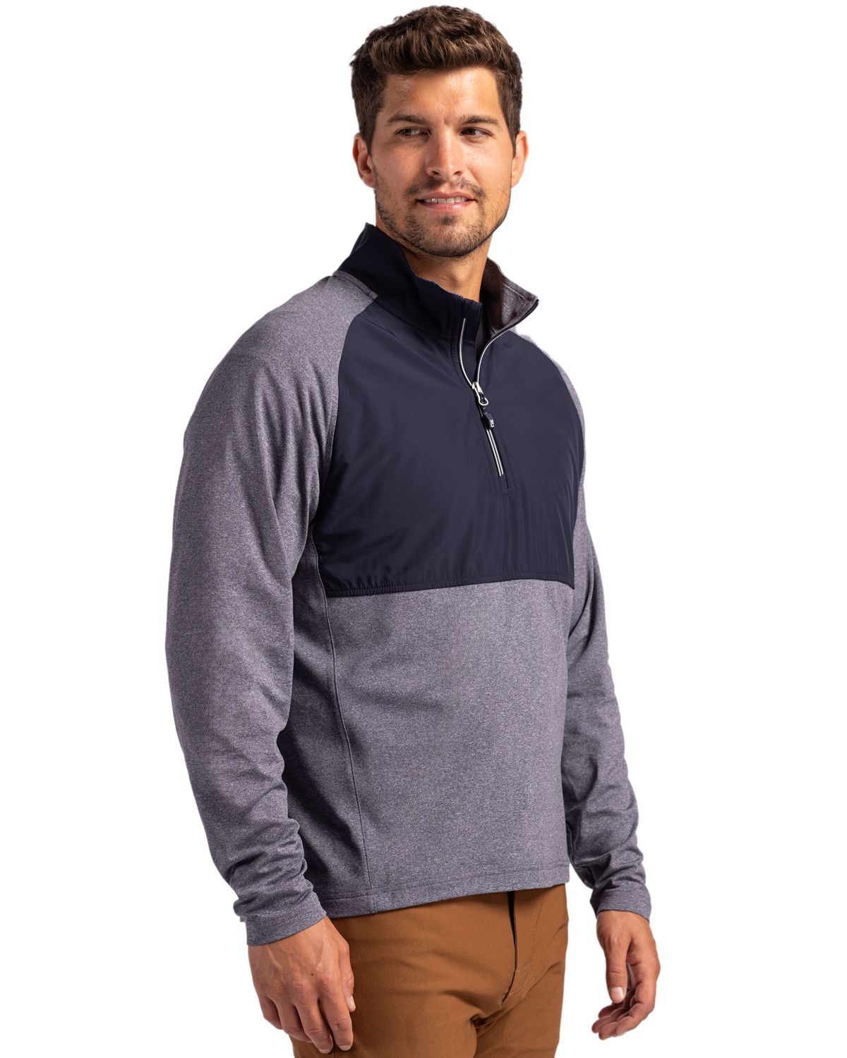 Cutter & Buck Adapt Eco Knit Hybrid Recycled Mens Quarter Zip 84