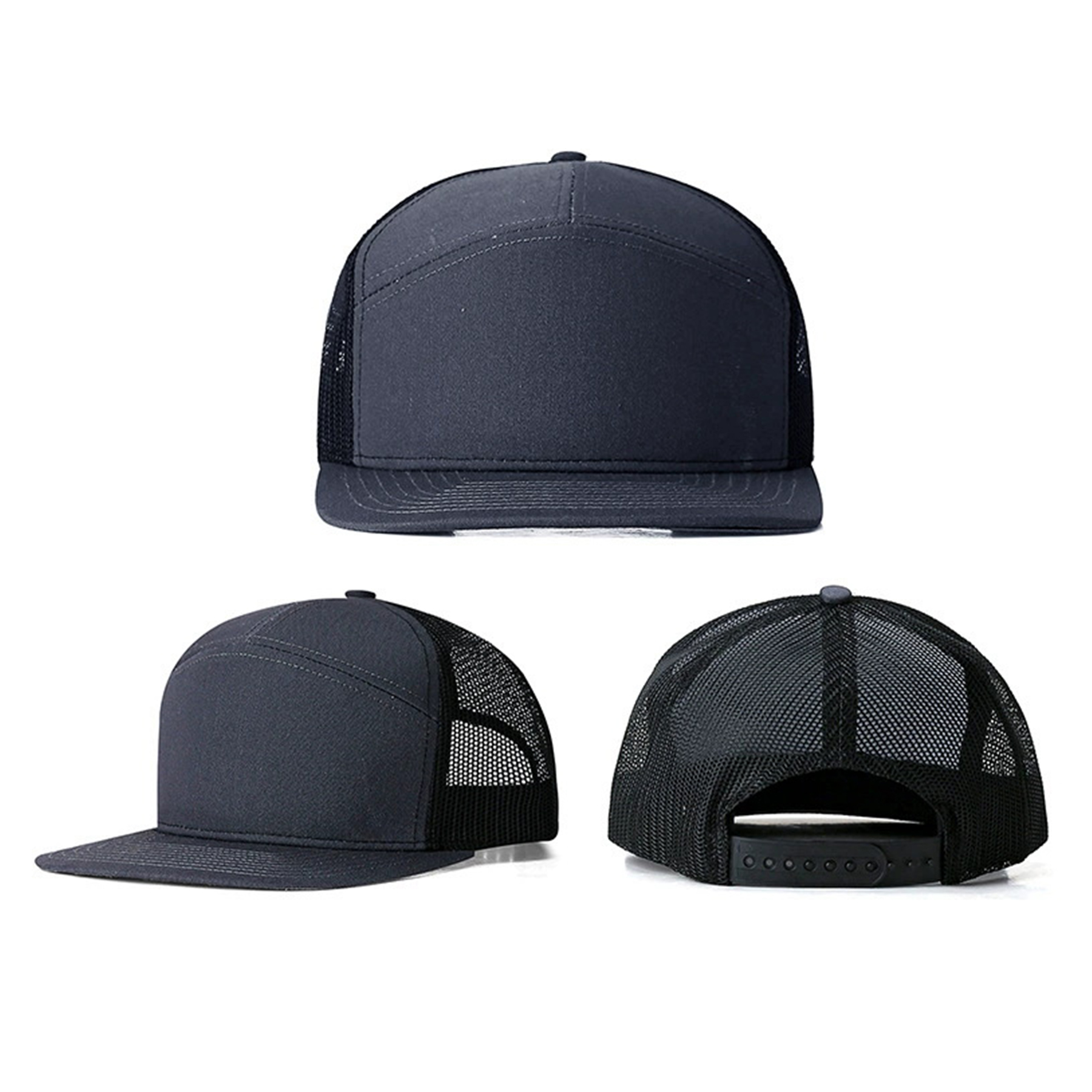 Trucker Hat Stretch Mesh Back Adjustable Snapback Closure 5